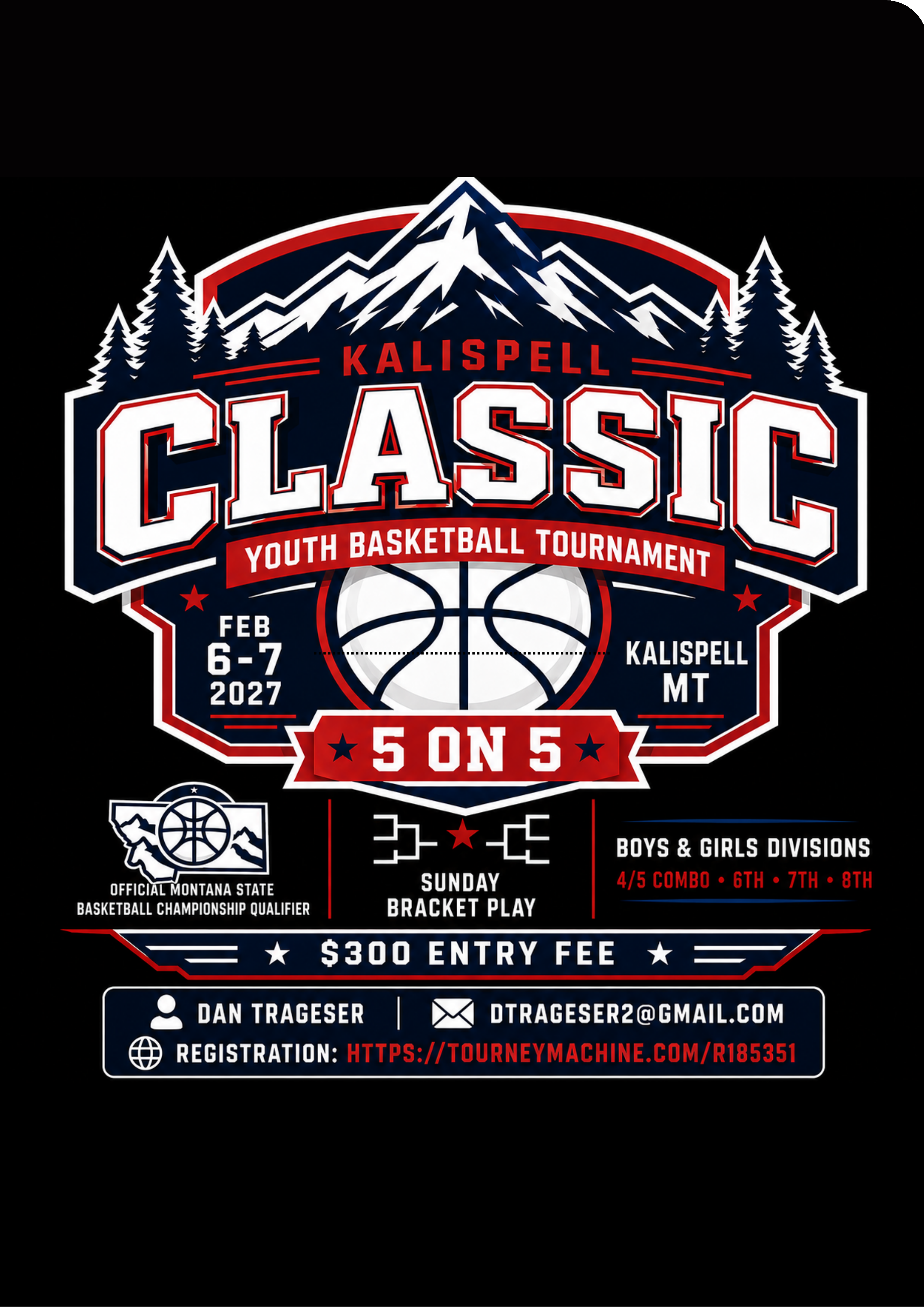 Kalispell Classic 2027 youth basketball tournament flyer